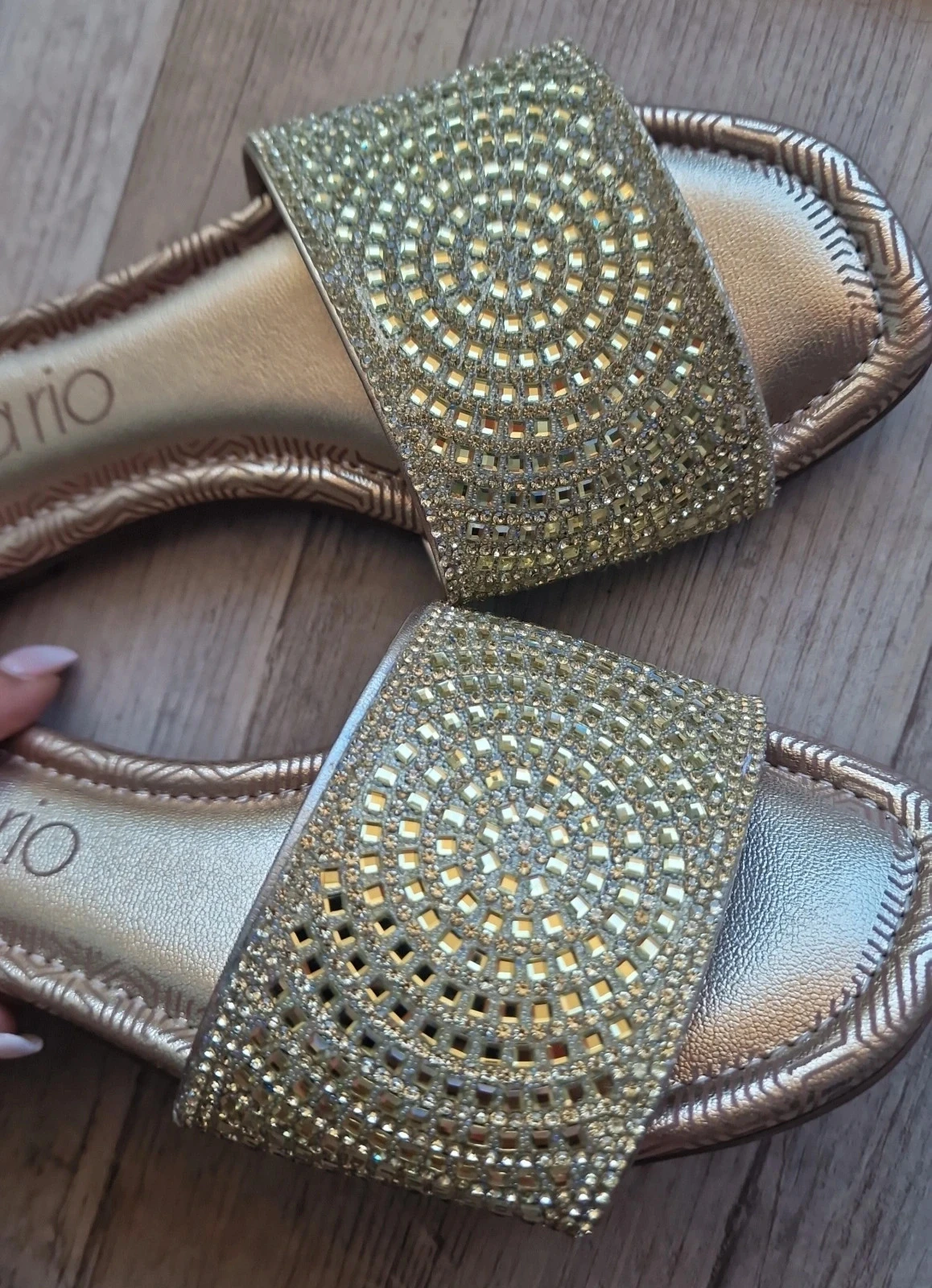 Beira Rio gouden sandalen met strass, maat 37 (geschikt voor maat 36) – photo 7